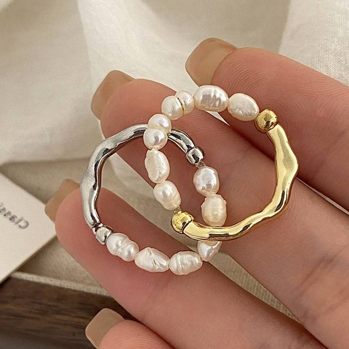 Elisa | Silver Playful Pearls Ring