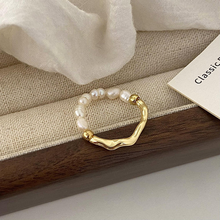 Elisa | Silver Playful Pearls Ring