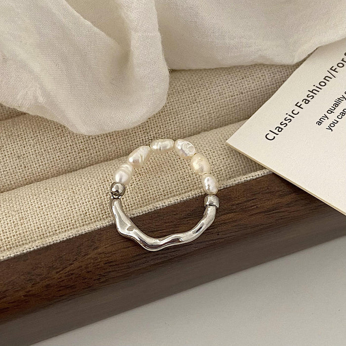 Elisa | Silver Playful Pearls Ring