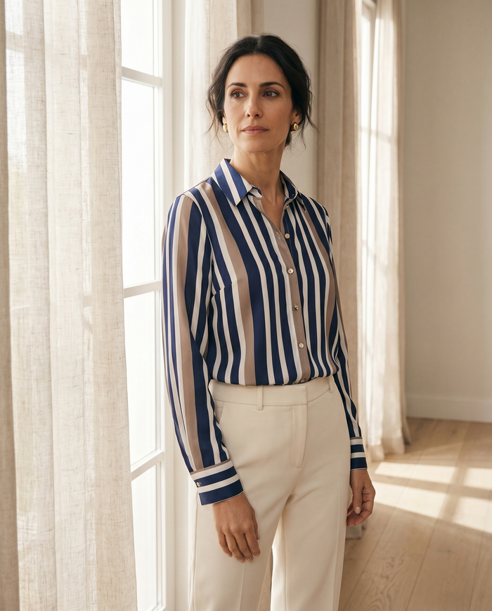 Ema | Casual Striped Blouse