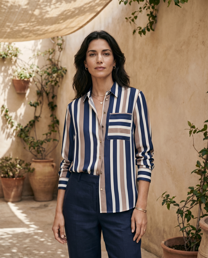 Ema | Casual Striped Blouse