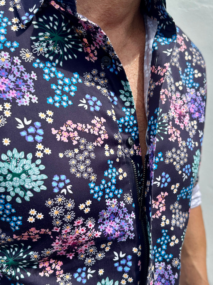 Fireworks Floral Party Shirt - Firework Floral