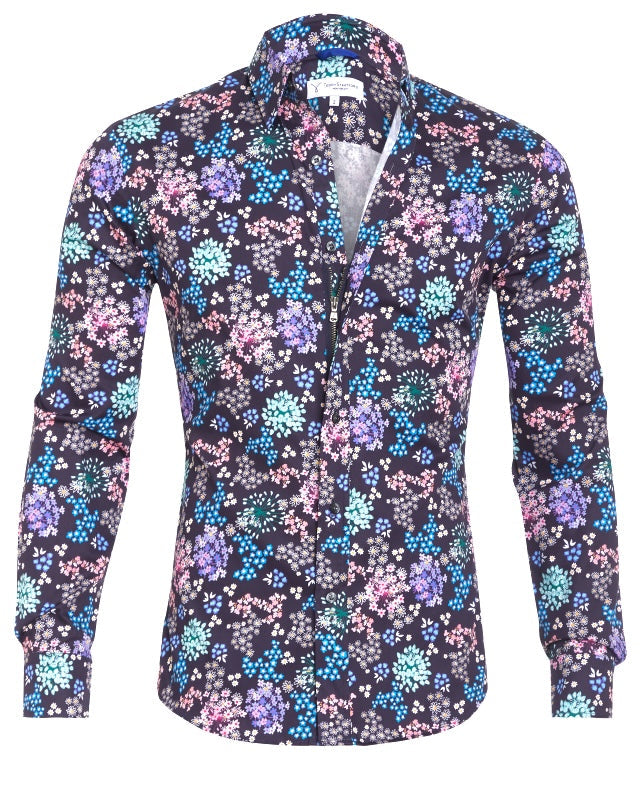 Fireworks Floral Party Shirt - Firework Floral