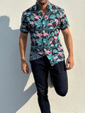 Flamingos on Cotton - Flamingos