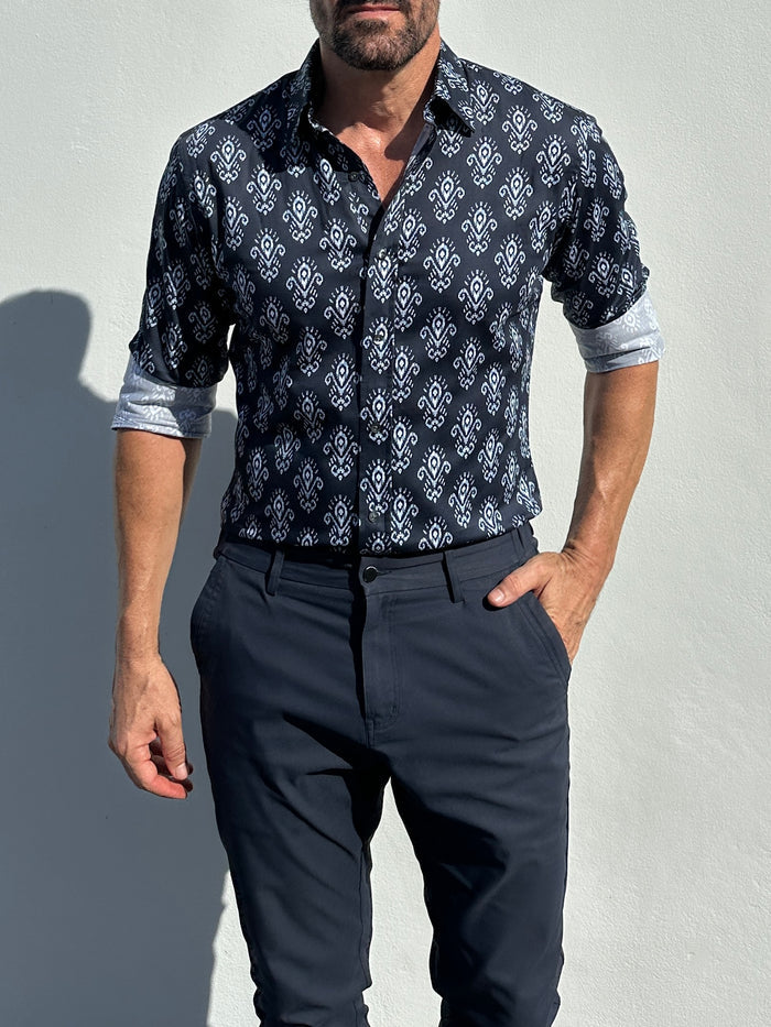 Fleur-de-Lis Party Shirt - Bleu