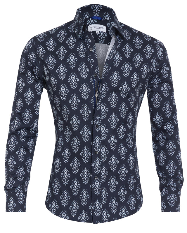 Fleur-de-Lis Party Shirt - Bleu