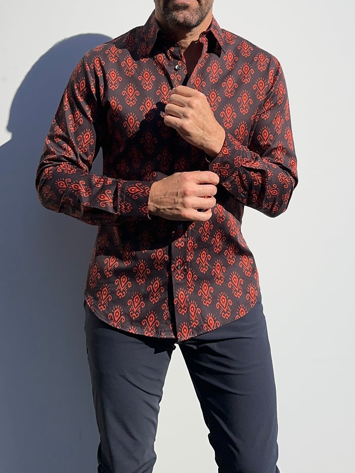 Fleur-de-Lis Party Shirt - Bordeaux