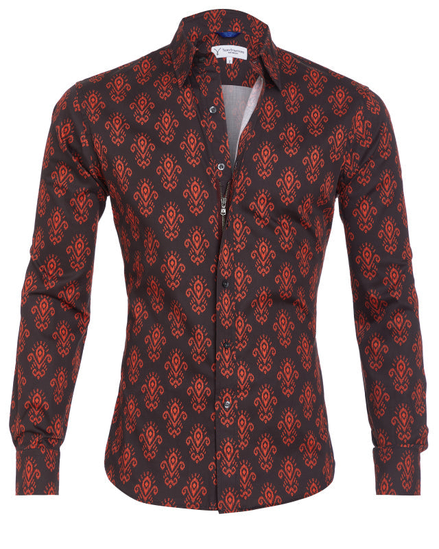 Fleur-de-Lis Party Shirt - Bordeaux