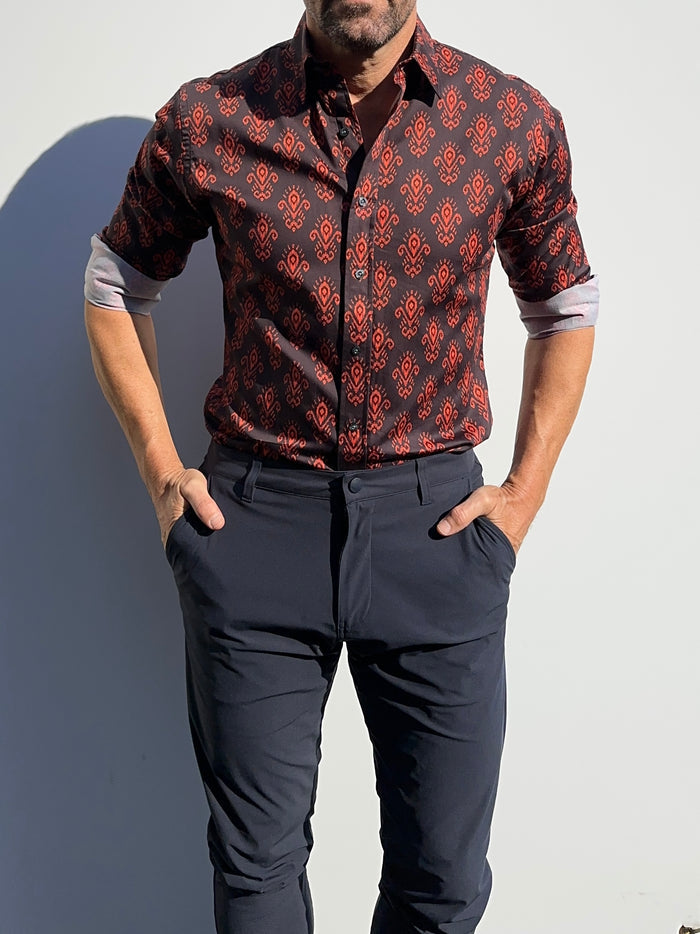 Fleur-de-Lis Party Shirt - Bordeaux