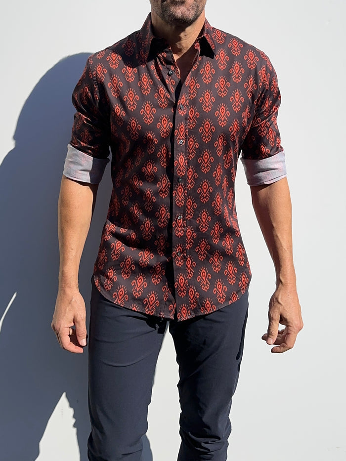 Fleur-de-Lis Party Shirt - Bordeaux