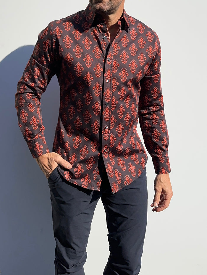 Fleur-de-Lis Party Shirt - Bordeaux