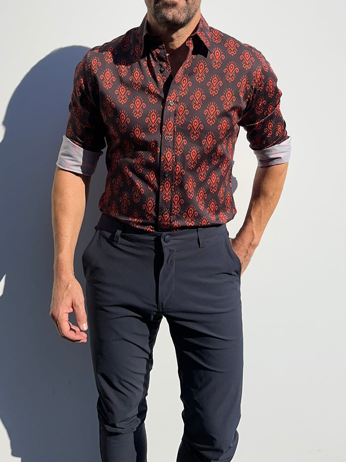 Fleur-de-Lis Party Shirt - Bordeaux