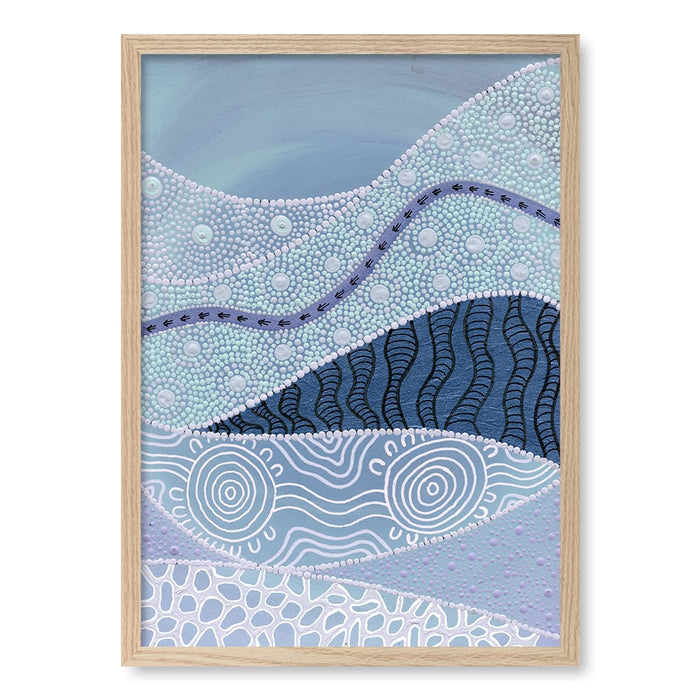 A4 (21 x 29.7cm) / Natural Oak Frame / No Border
