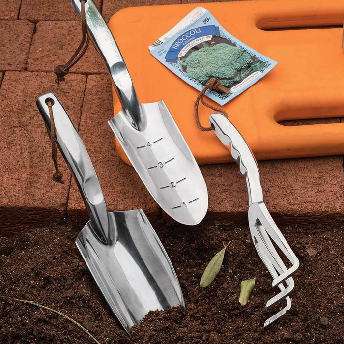 Garden Kneeler + Set of Three "Bomb-Proof" Digging Tools
