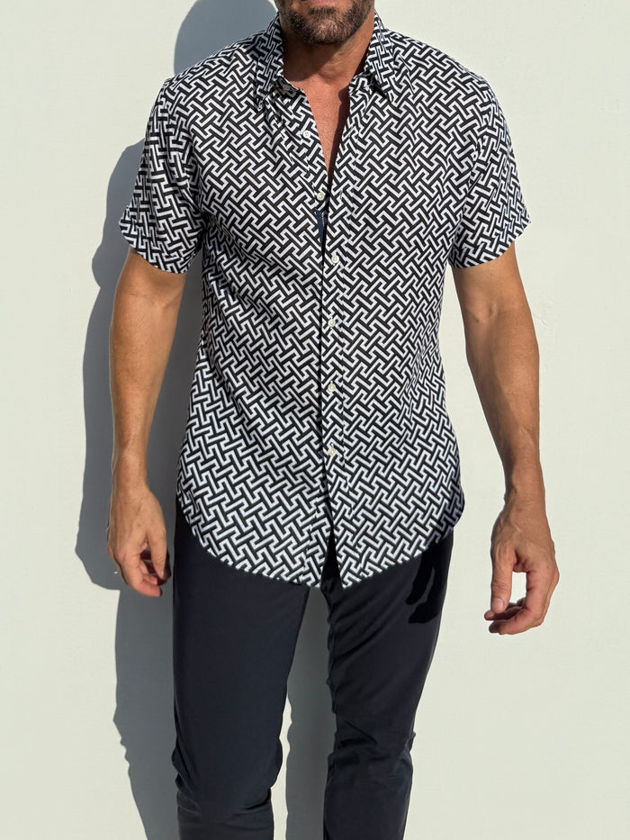 Geometric “T”s Party Shirt - Black “T”s