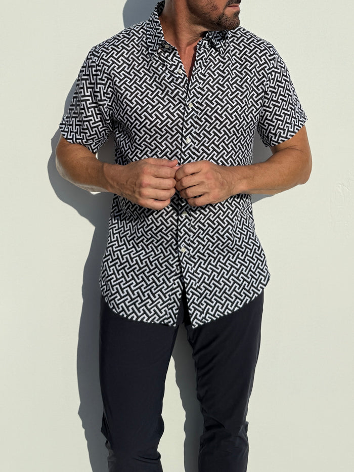 Geometric “T”s Party Shirt - Black “T”s