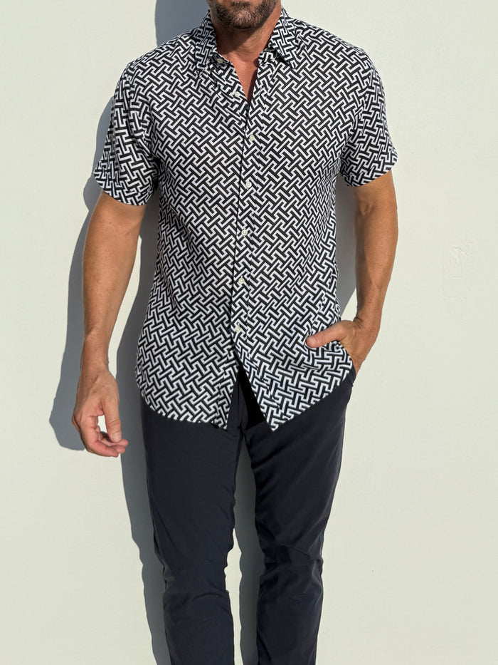 Geometric “T”s Party Shirt - Black “T”s