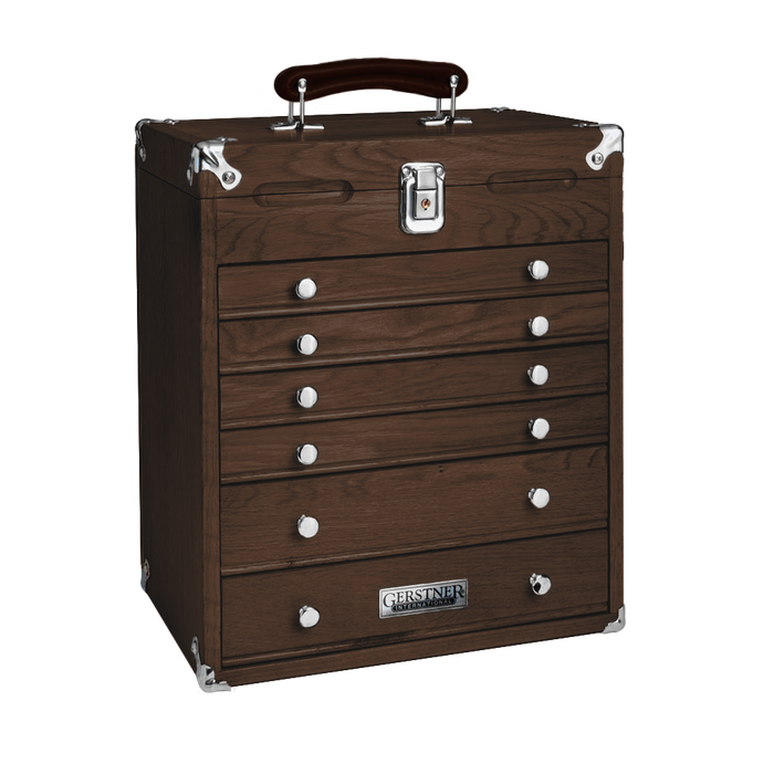 Gerstner International Dark Oak Six-Drawer Chest