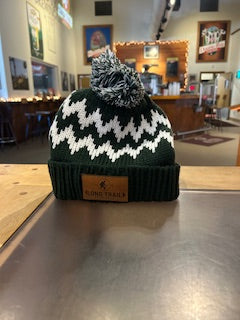 Green/White  Long Trail Brewing Co. Pompom Hat