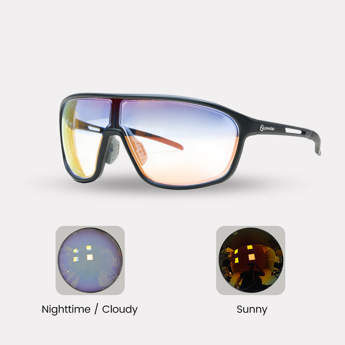 Photochromic – Single Vision (Myopia) / Black / Red Lenses