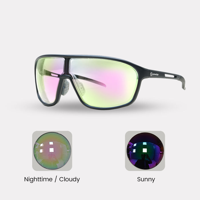 Photochromic – Single Vision (Myopia) / Black / Green Lenses