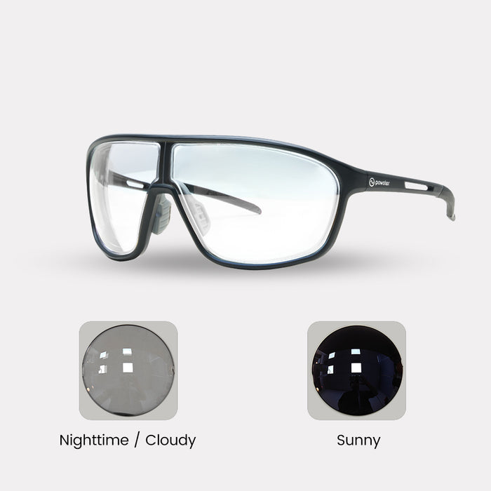 Photochromic – Single Vision (Myopia) / Black / Silver Lenses