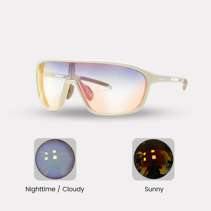 Photochromic – Single Vision (Myopia) / White / Red Lenses