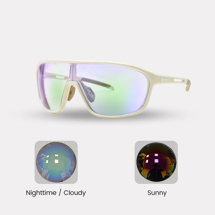 Photochromic – Single Vision (Myopia) / White / Purple Lenses