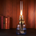 Custom Large Light Blue Glass Lamp