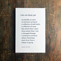 “i am not done yet” notecard