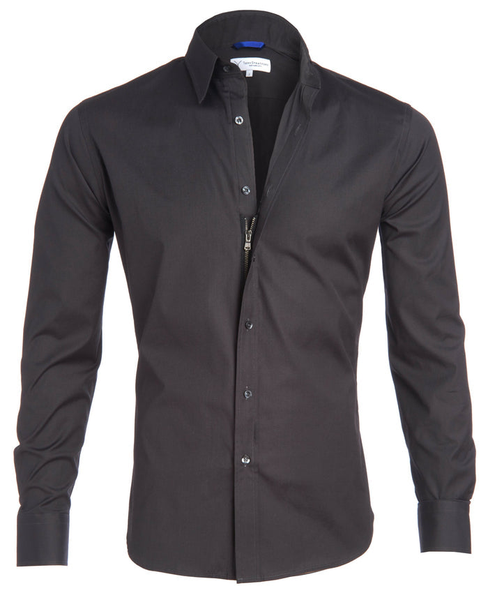 Incognito Stretch Poplin - Charcoal