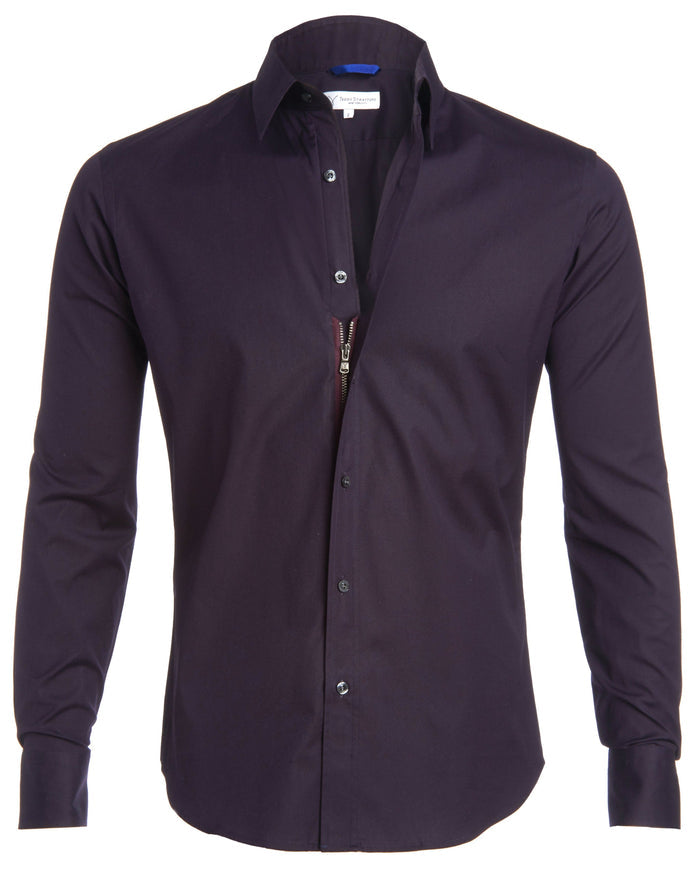 Incognito Stretch Poplin - Eggplant