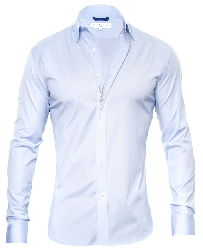 Incognito Stretch Poplin - Light Blue