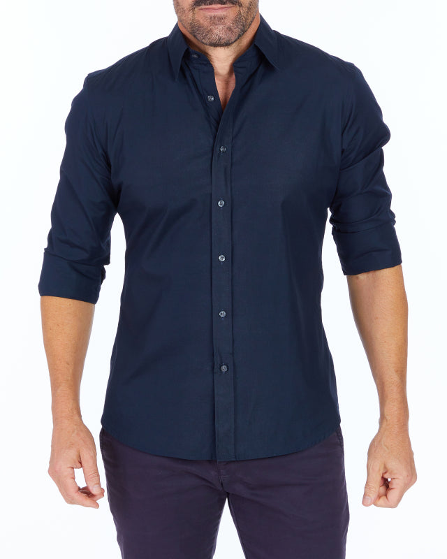 Incognito Stretch Poplin - Midnight Blue