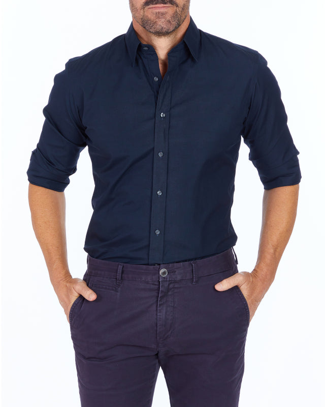 Incognito Stretch Poplin - Midnight Blue