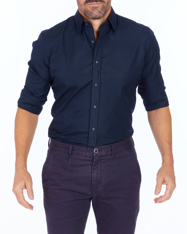 Incognito Stretch Poplin - Midnight Blue