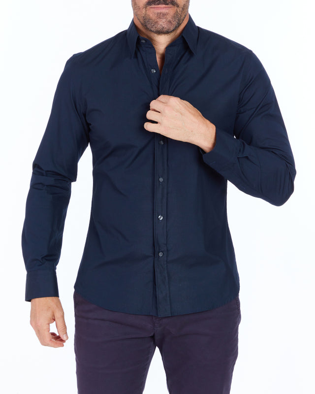 Incognito Stretch Poplin - Midnight Blue
