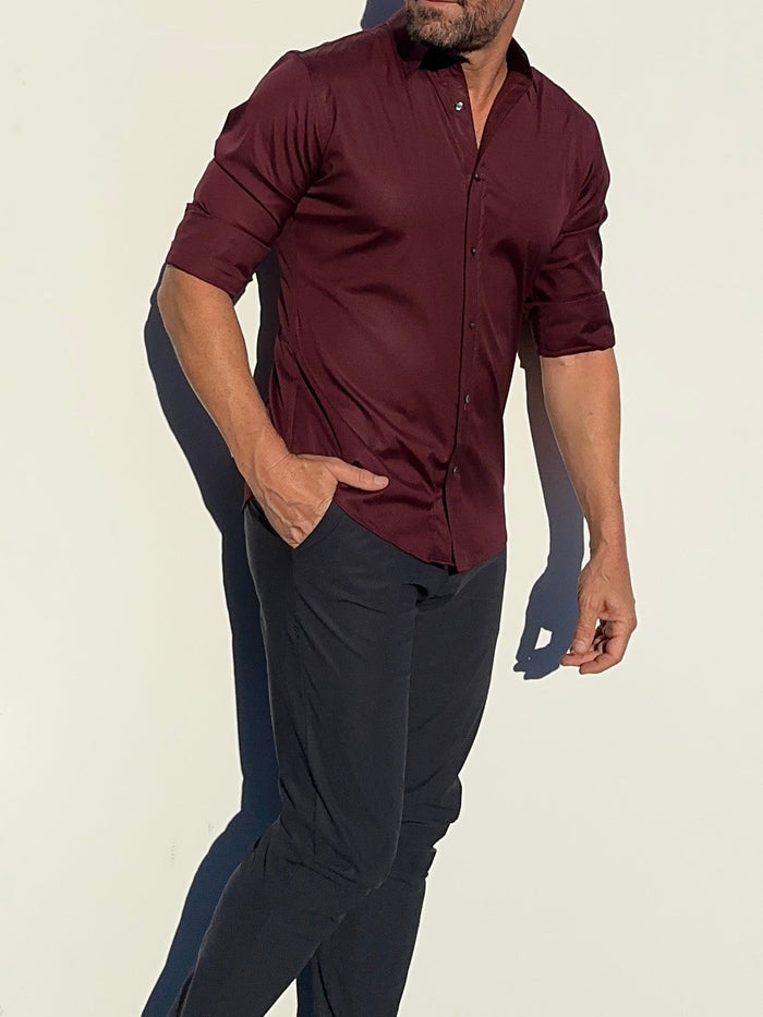 Incognito Stretch Poplin - Sangria