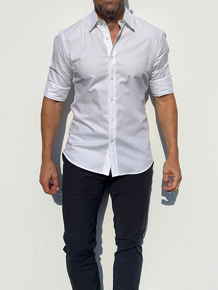 Incognito Stretch Poplin - White