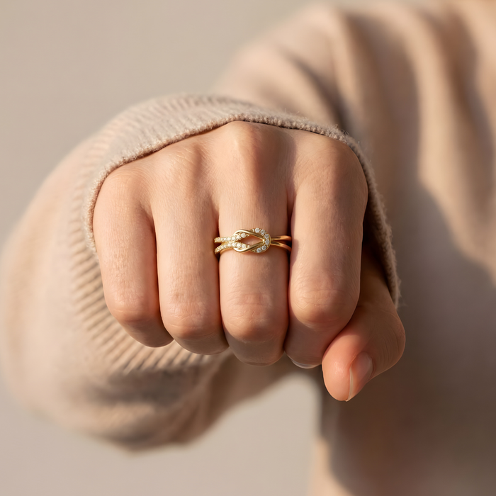 Inés | Gold-Plated Bow Ring