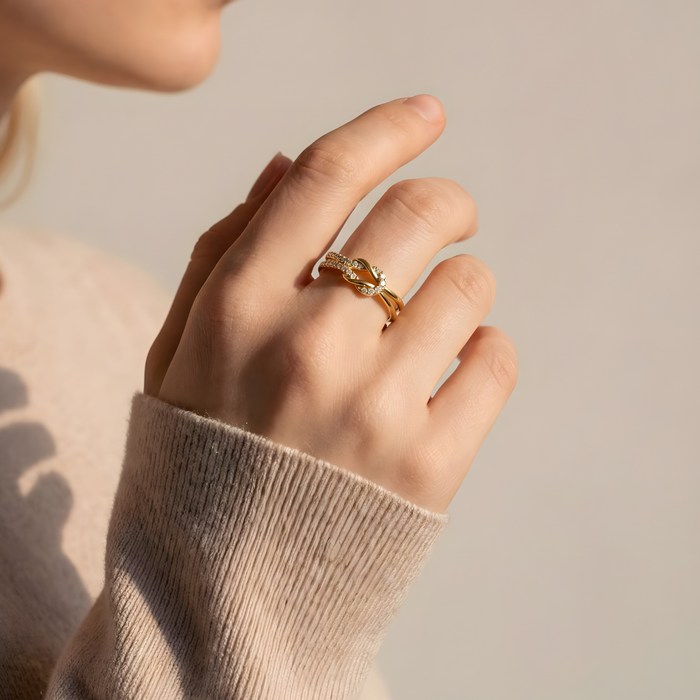 Inés | Gold-Plated Bow Ring