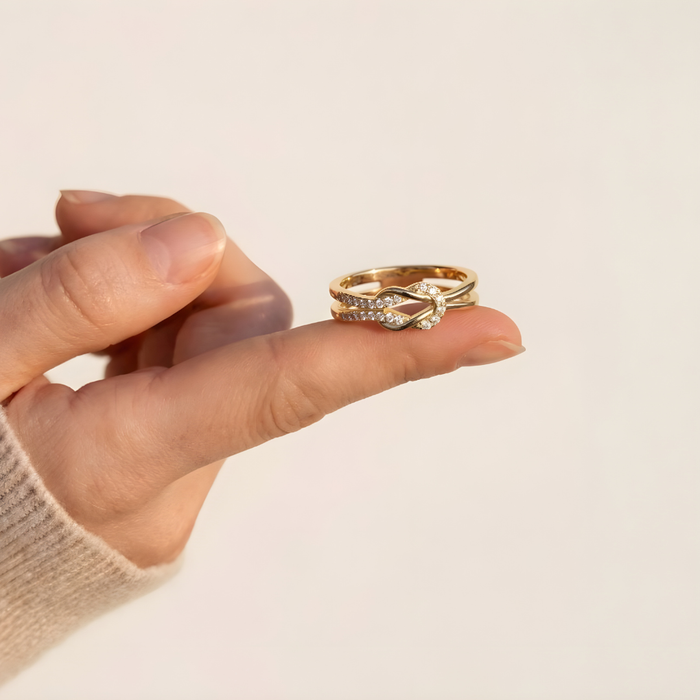 Inés | Gold-Plated Bow Ring