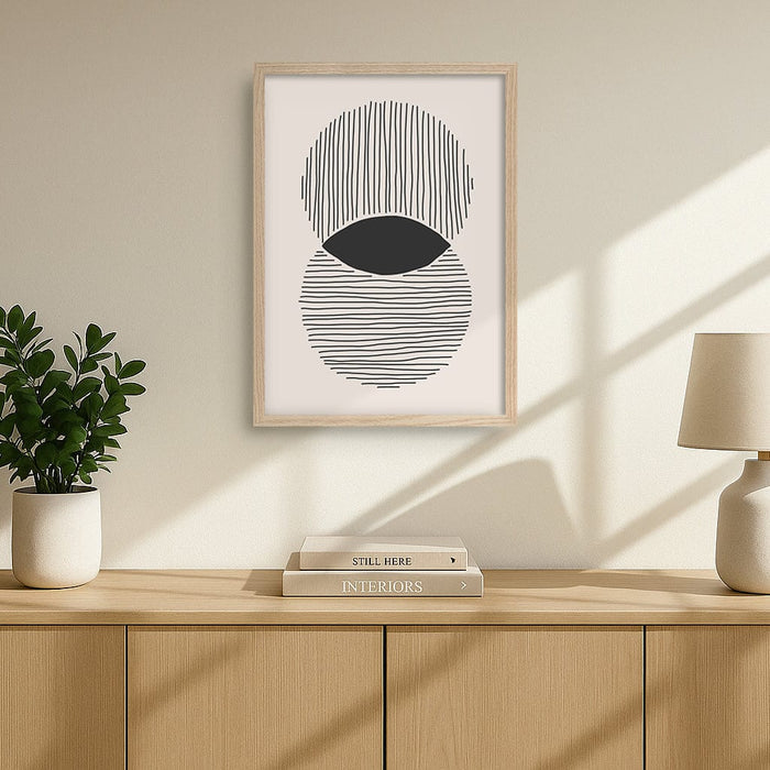 Intersecting Circle Lines Wall Art Print from our Australian Made Framed Wall Art, Prints & Posters collection by Profile Australia