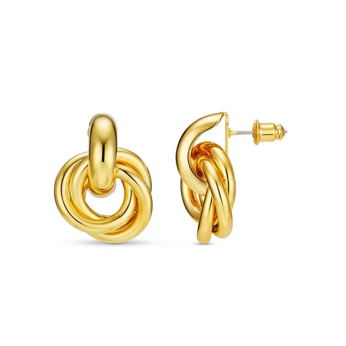 Julia | Gold-Plated Braided Earrings