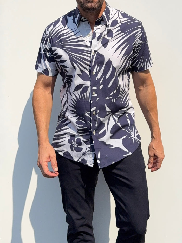 Jungle Print Party Shirt in Cotton- Small Batch #682