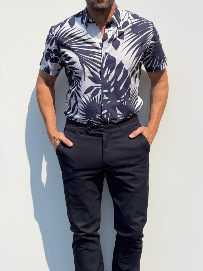 Jungle Print Party Shirt in Cotton- Small Batch #682