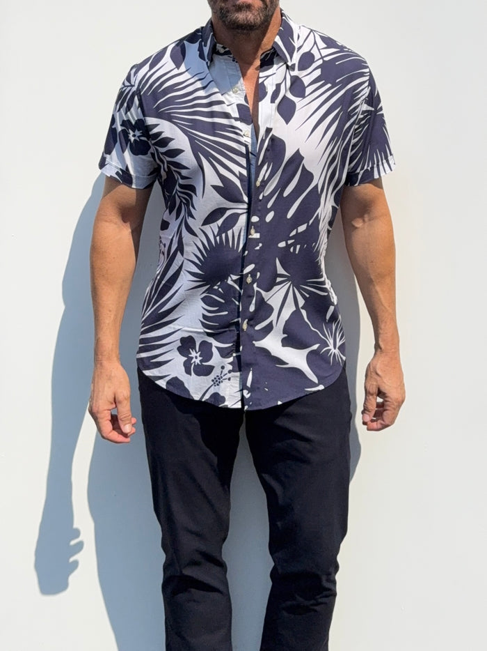 Jungle Print Party Shirt in Cotton- Small Batch #682