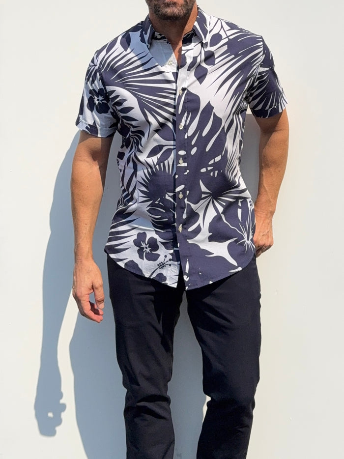 Jungle Print Party Shirt in Cotton- Small Batch #682