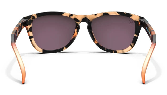 Jungle Rain Polarized Sunglasses - Crystal Orange & Black Tortoise Frame with Blue Mirror Lens Sunglasses | $38 US | Blenders Eyewear