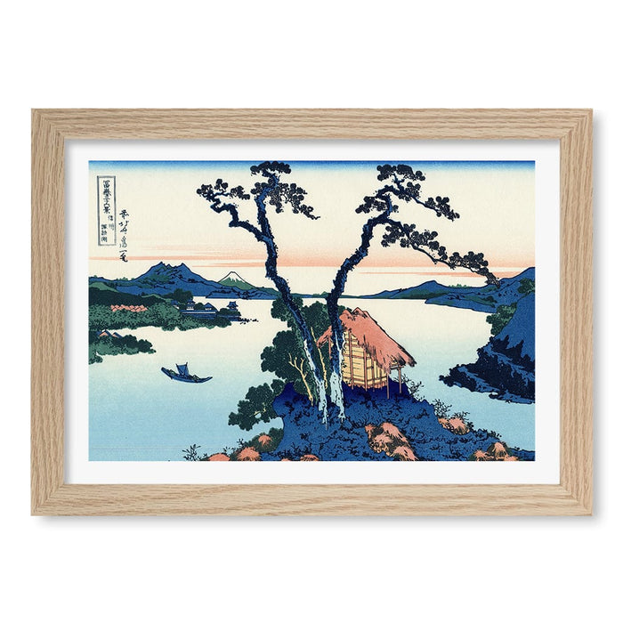 A4 (21 x 29.7cm) / Natural Oak Frame / White Border